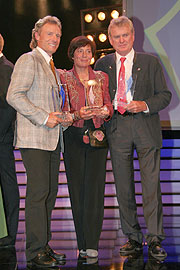 Bernhard Langer, Rosi Mittermaier, Sepp Maier (v.l.n.r.) (Foto :MartiN Schmitz)